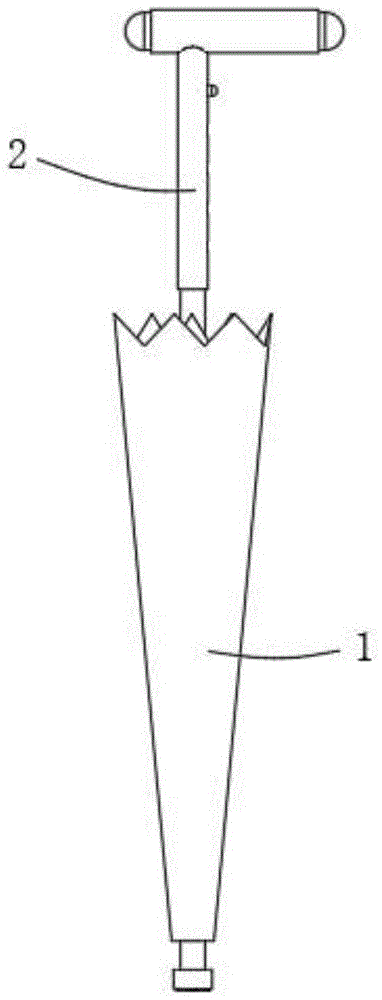 一種雨傘、拐杖一體式老年助行裝置